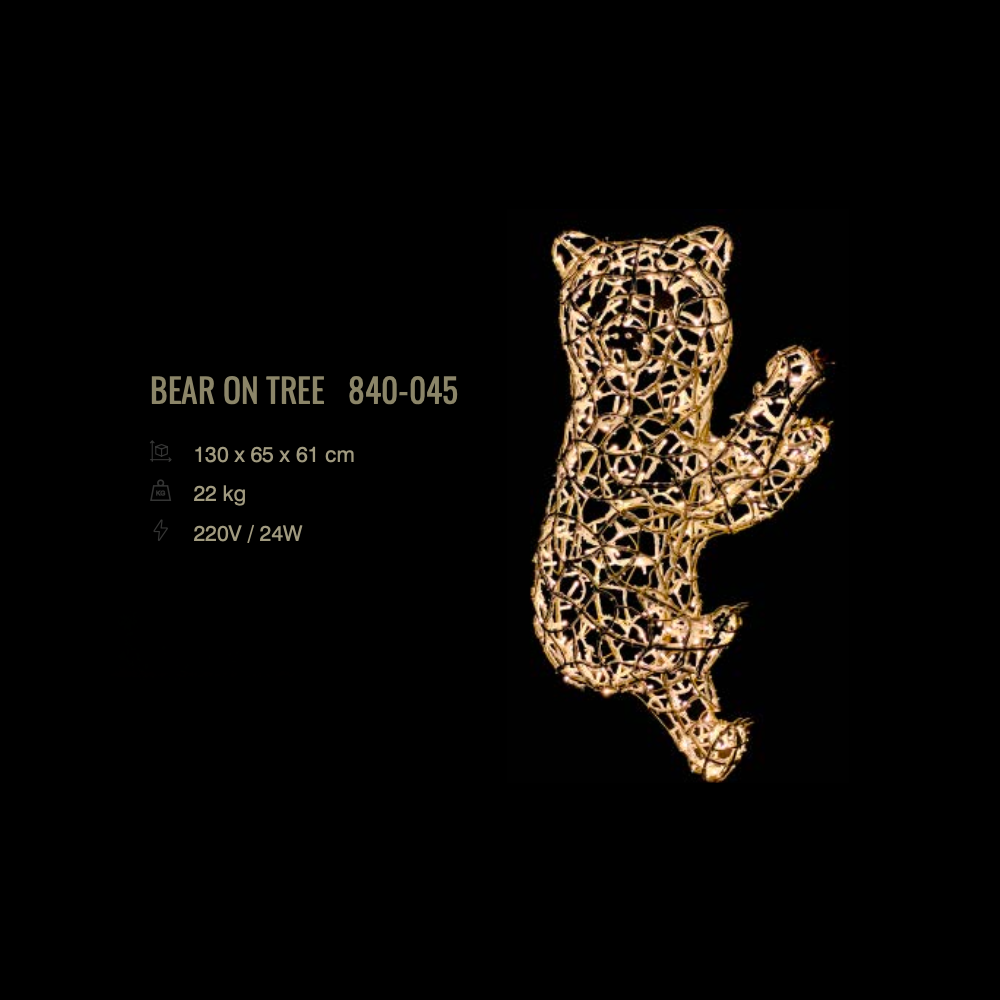 Bear on Tree — светодиодная фигура медведя