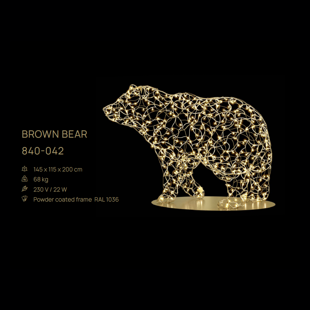 Brown Bear — figură LED