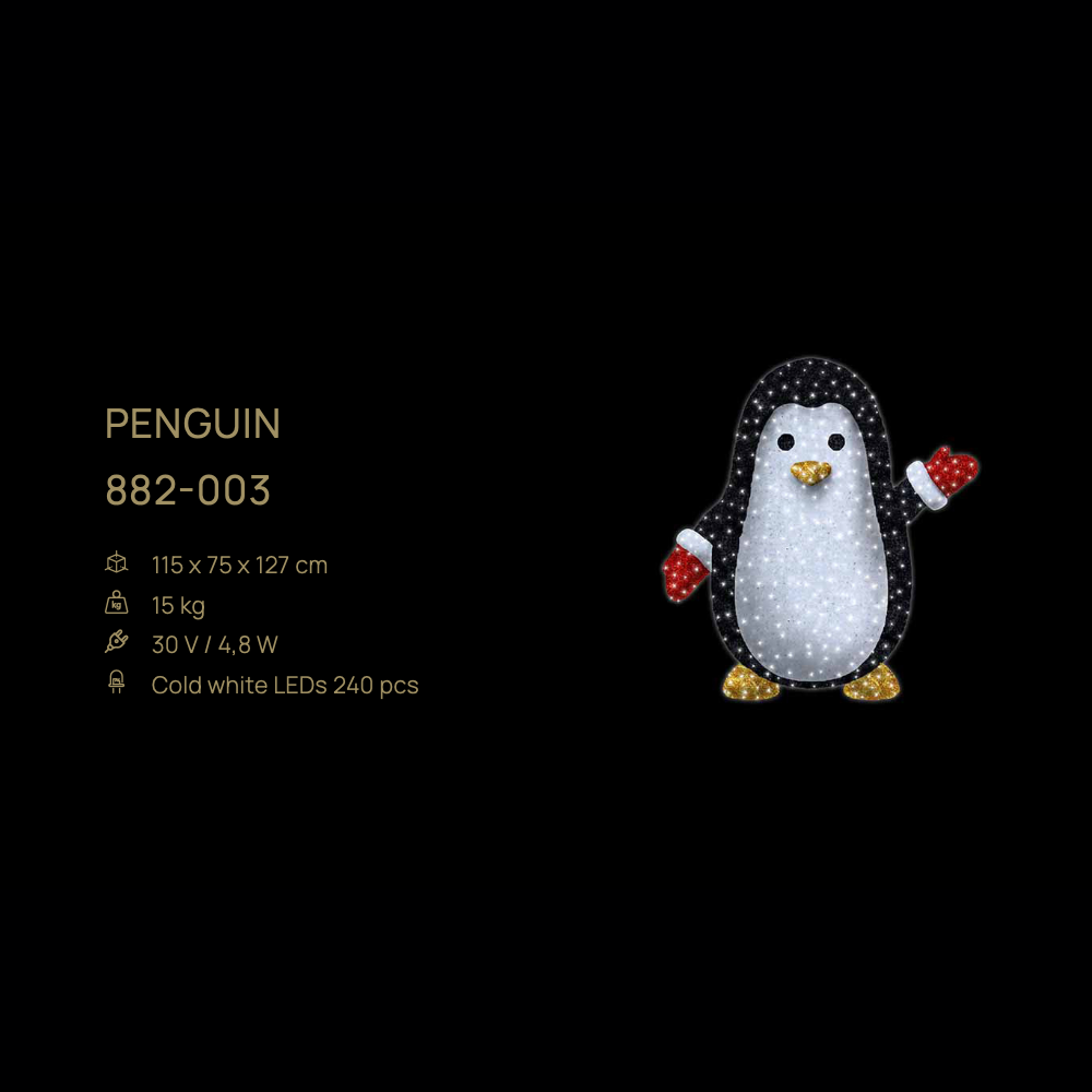 Penguin — figură LED