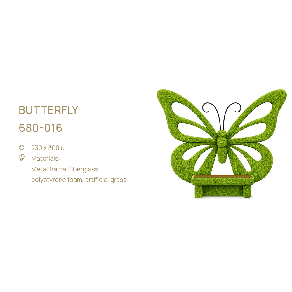 Butterfly — figură topiară, 230 × 300 cm