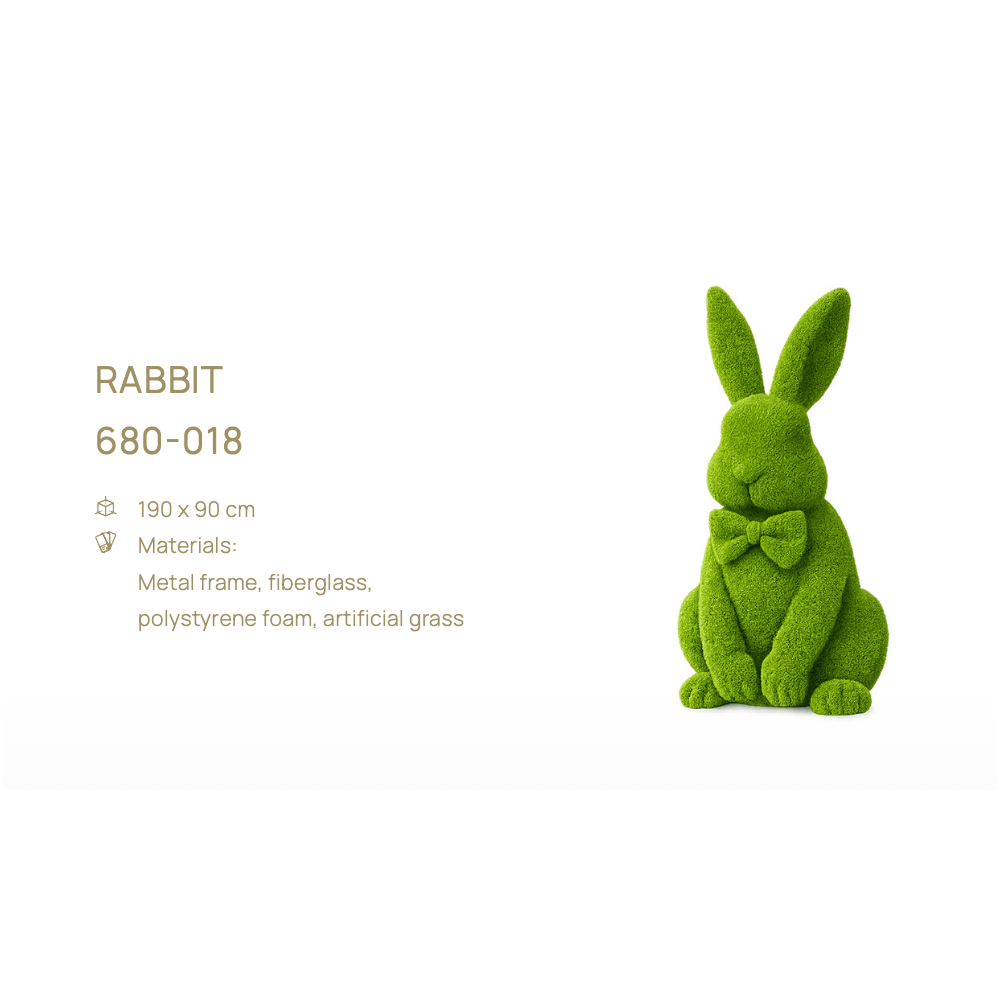 Rabbit — figură topiară, 190 × 90 cm