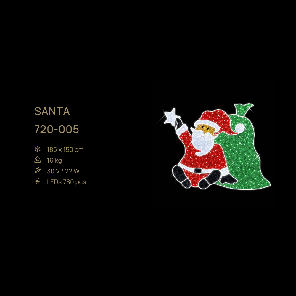 Santa (Selfie 2D) — figură LED