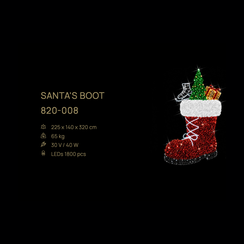 Santa's Boot — figură LED