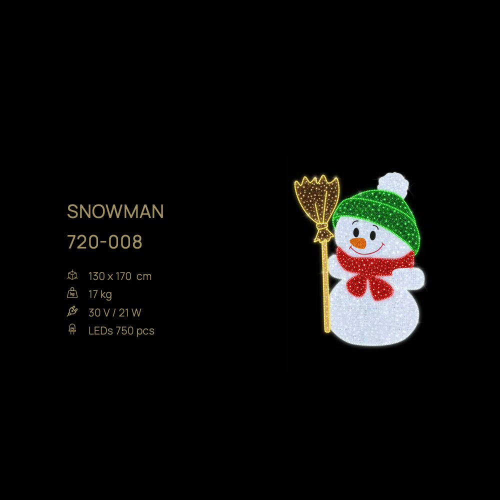 Snowman (Selfie 2D) — figură LED