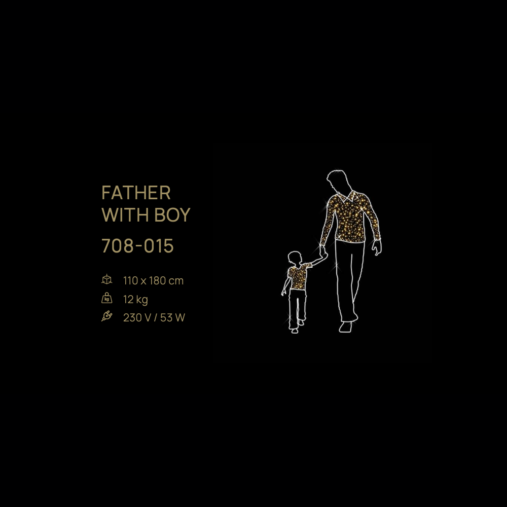 Father with Boy — figură LED