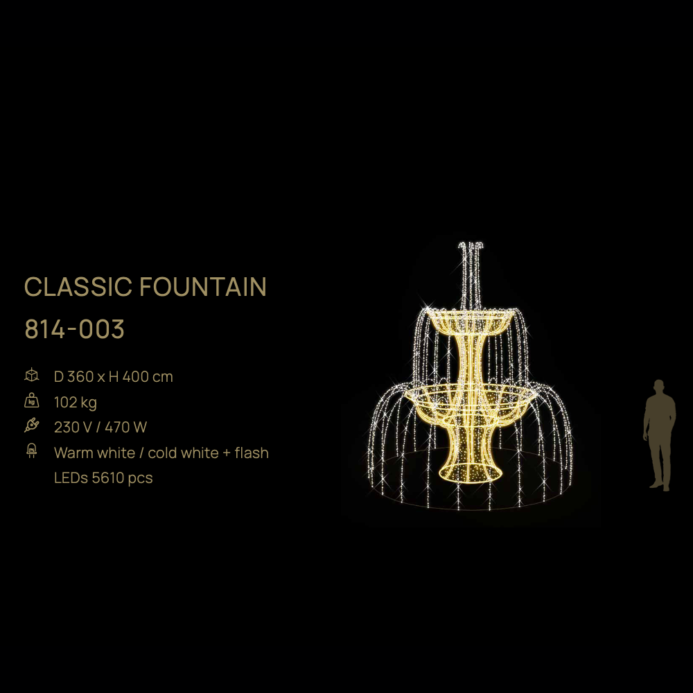 Classic Fountain — figură LED