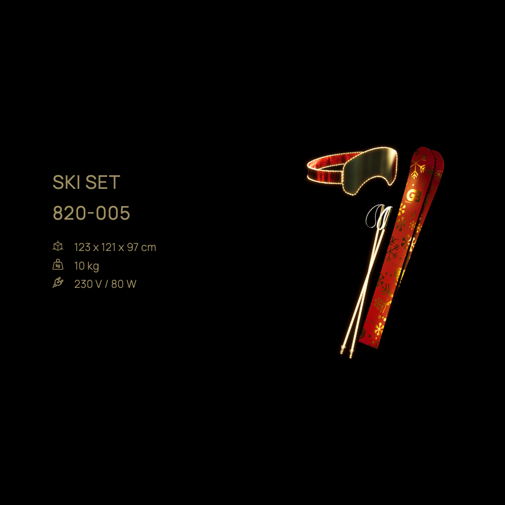 Ski Set — figură LED