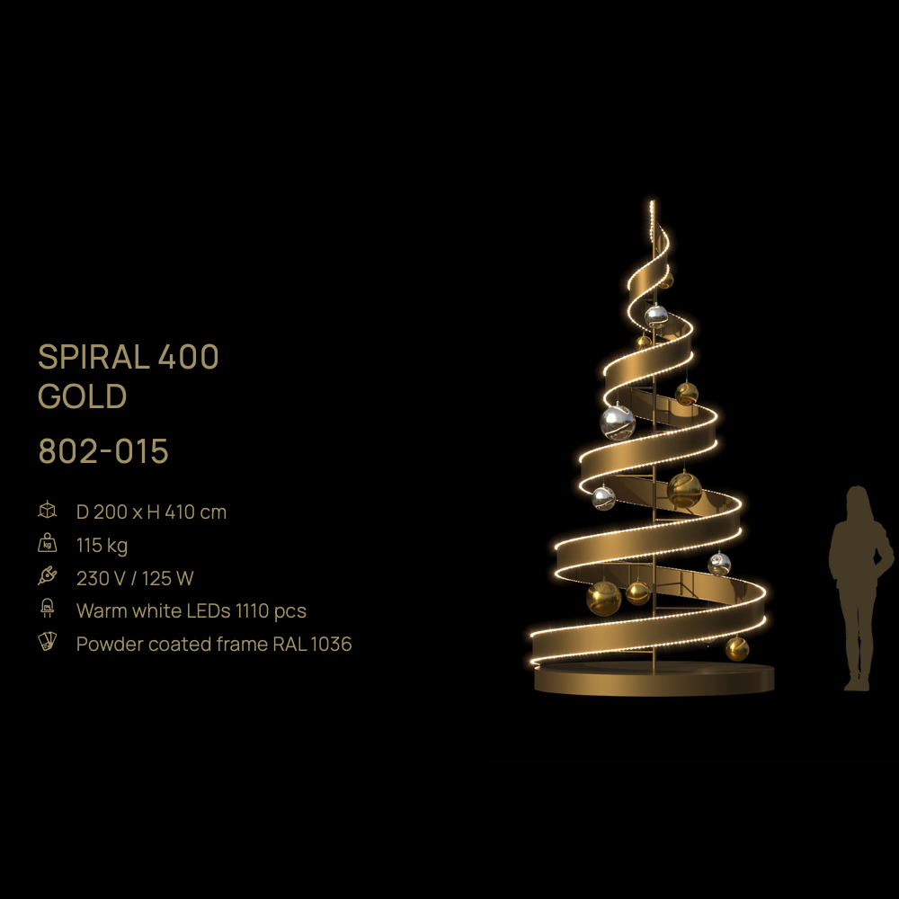 Spiral 400 Gold — figură LED