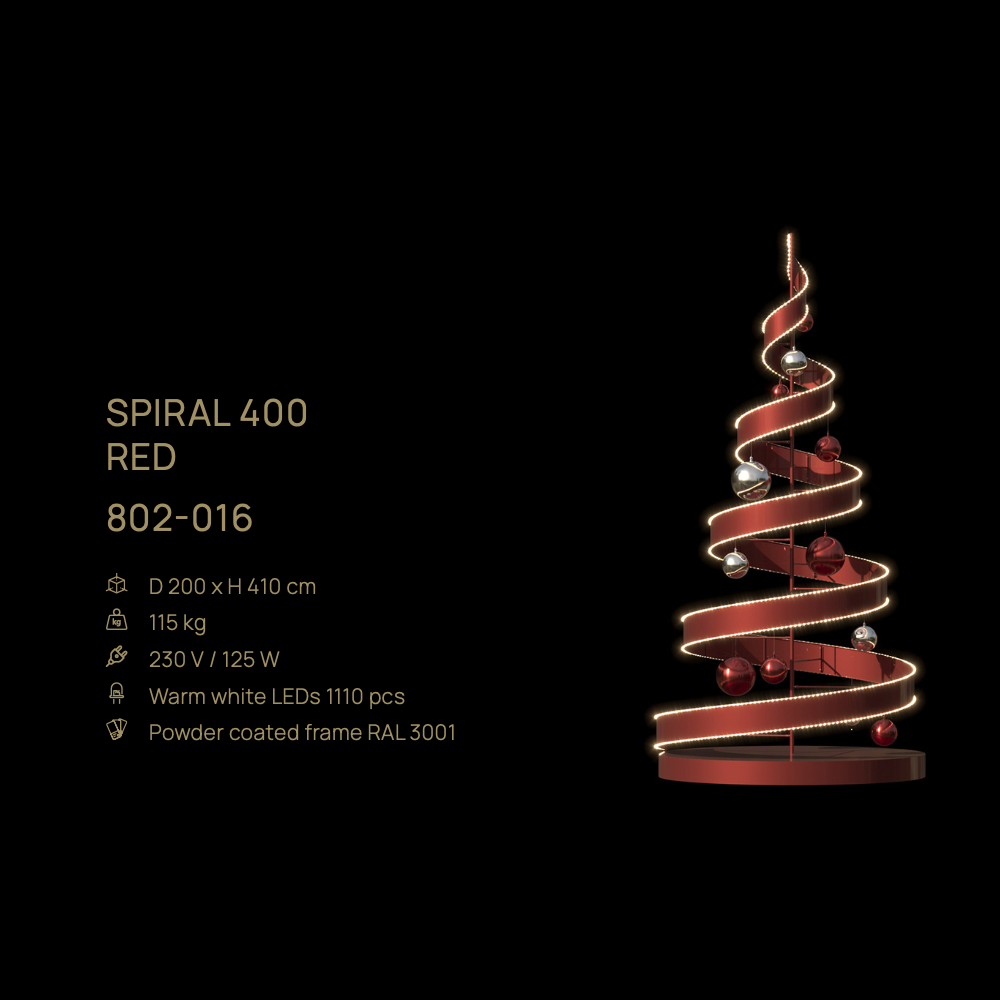 Spiral 400 Red — figură LED