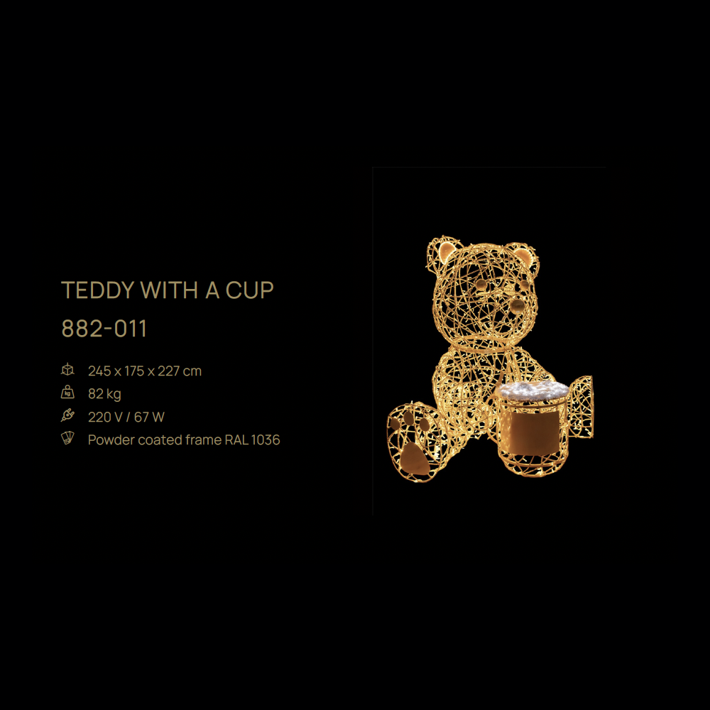 Teddy with a Cup — figură LED